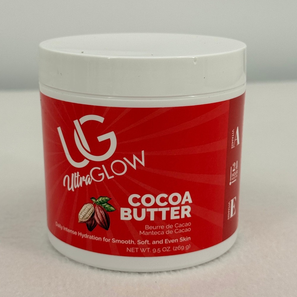 Ultra Glow Cocoa Butter Intense Hydration Skin Cream Vitamin A E 9.5 oz Jar